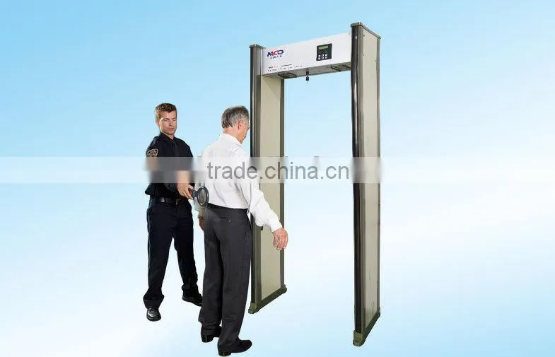 Hot selling walk through metal detector gate price with 6 detecting zone and LED Display