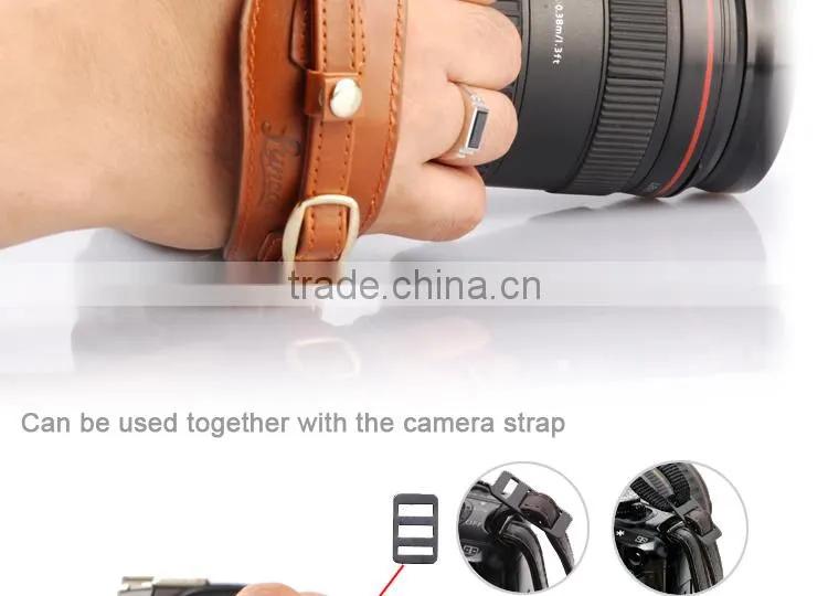 Colorful leather camera wrist hand straps