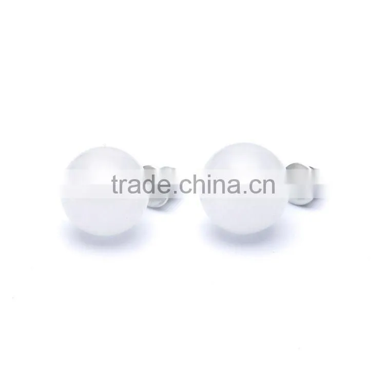 Round Shape Opal Natural Stone Stud Earrings SMJ0159