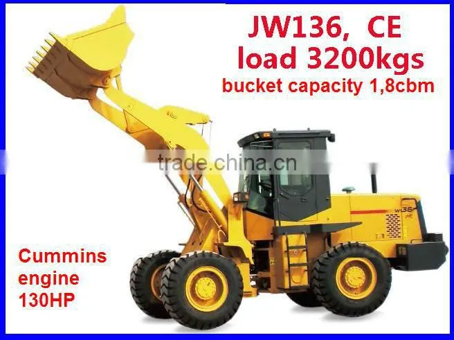 5ton wheel loader 4WD with CUMMINS ENGINE 215hp,joy stick,cabin with A/C,CE,CAT prove