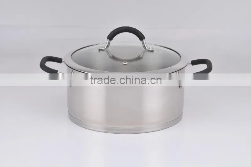 2014 New Products Silicone-grip Dutch Oven Cooking Pot Stainless steel Gift