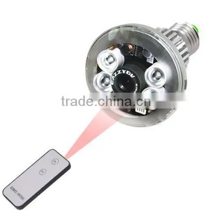 Bulb WiFi/AP IP Network DVR Camera with Real Light Control by Remote