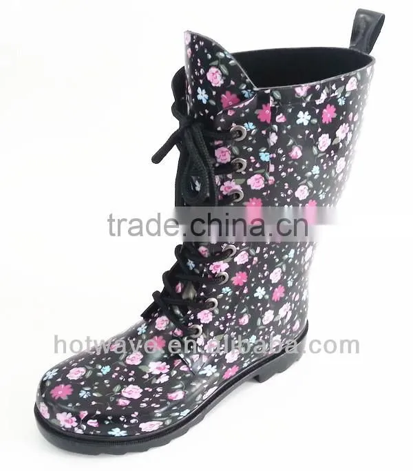 2014 new style lady's fashion rainboots/rubber boots