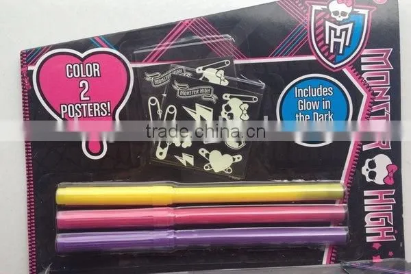 monster hhigh glow in the dark mini poster activity