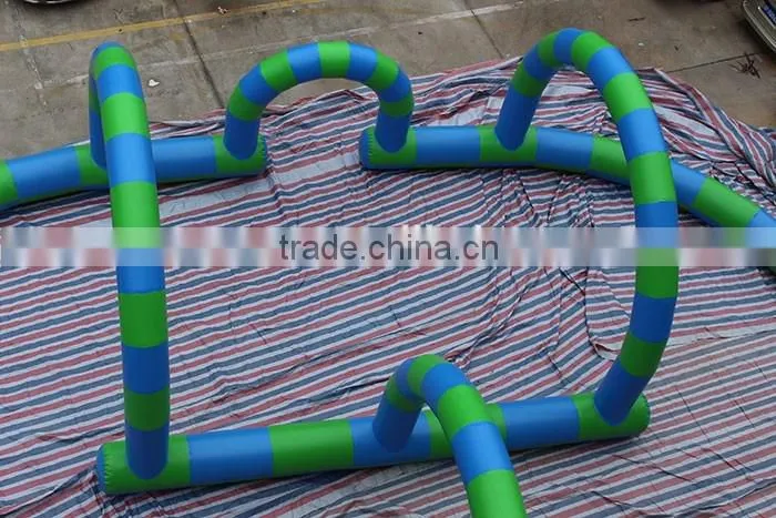 Popular inflatable go karts race track,inflatable track race for zorb ball game