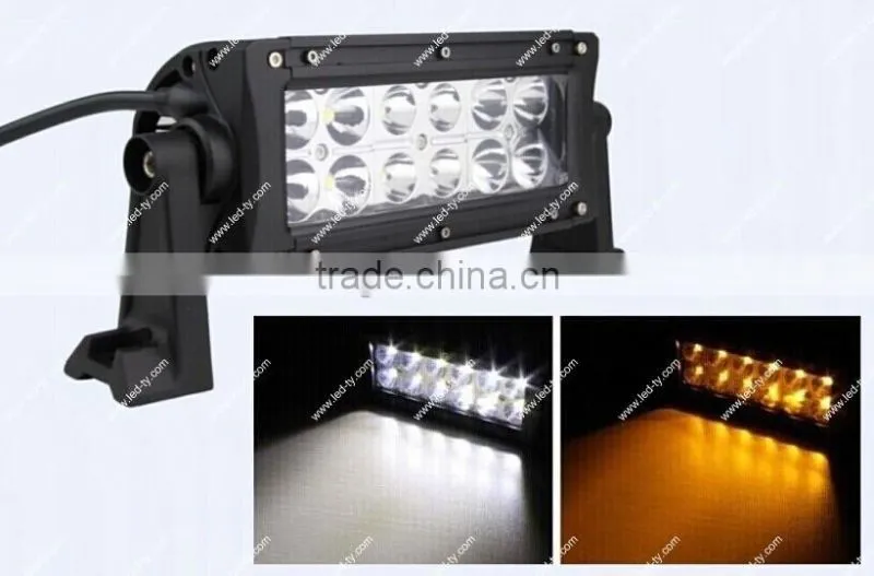 Super Bright 7.5'' LED Driving Light Bars Amber and White LED Light Bar 36w LED Work Light Bar