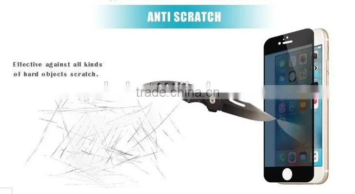 3D curved tempered glass for iphone 6s, hot selling 9h hardness tempered glass screen protector
