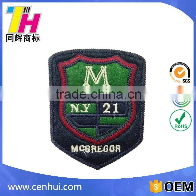 High quality woven/embroidery patch design for clothing