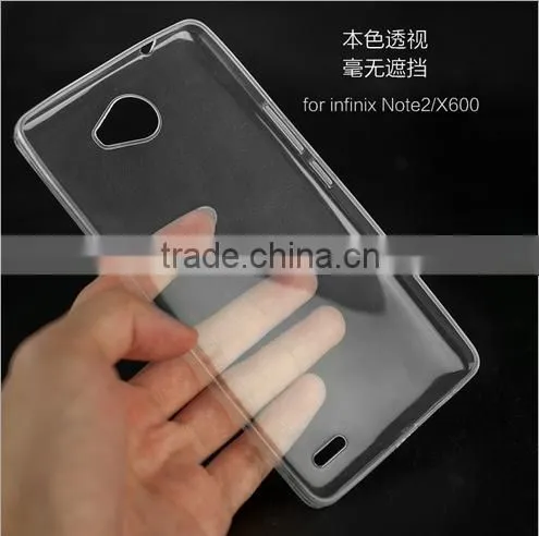 Keno 0.3mm Ultra Thin Clear Rubber Soft TPU Matte Back Cover Case for Infinix Note 2 X600