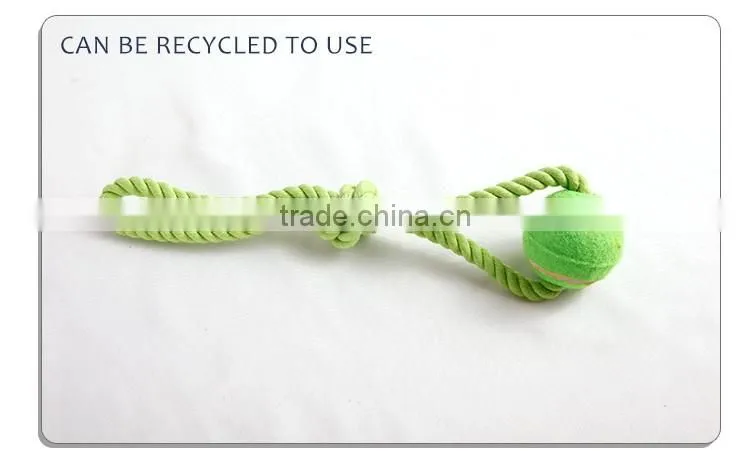 pet toys for dog with small-size cotton knots and colorful rope