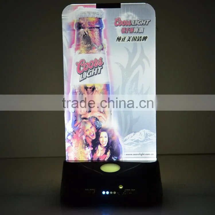 New LED Edgelight nightclub product wine list