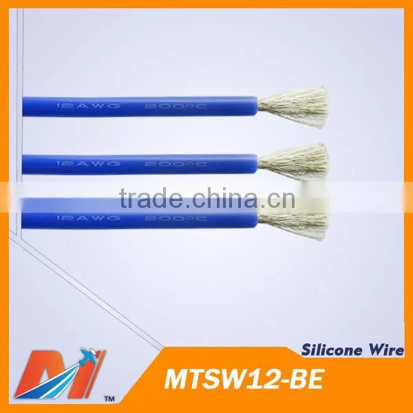 Maytech silicone cable high voltage Blue 12AWG Power Wire
