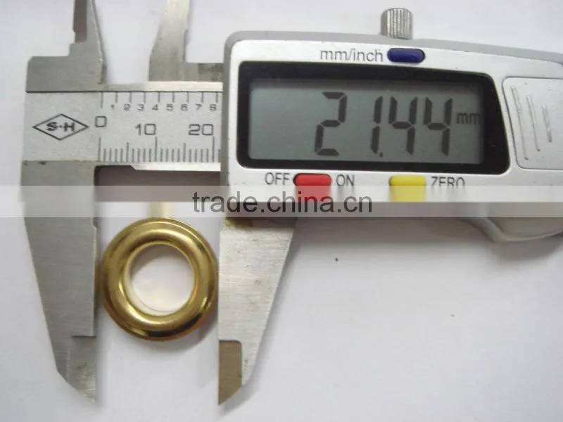 good quality nickle free metal brass round gold eyelet