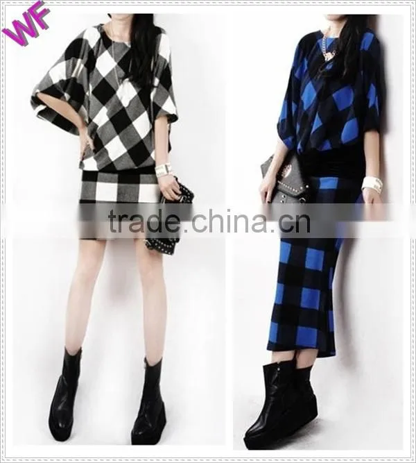 China Casual Hot Girls's Dress Batwing Sleeve Dress