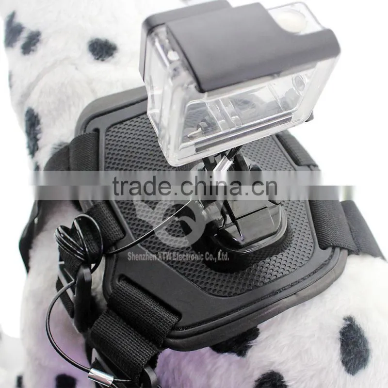 2016 New Wholesale Dog Selfie Mount Kit Pet Dog Harness Chest Band Strap kit for Go Pro camera Hero 3 4 3+ 2 1