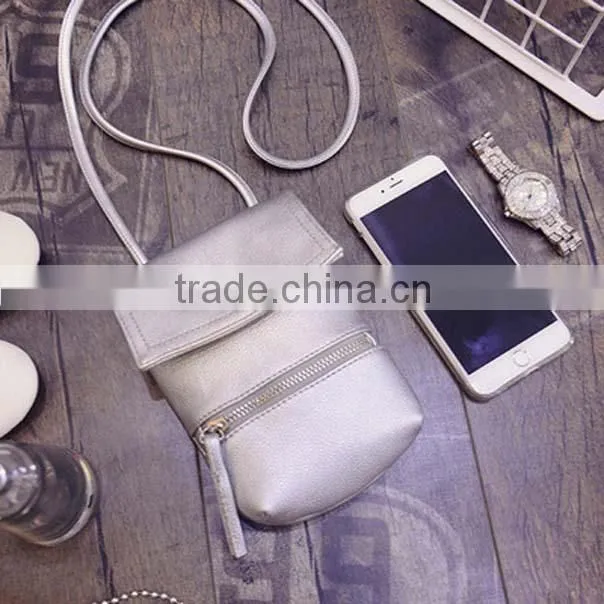 Wholesale solid color girls pu shoulder bag with magnetic snap closure