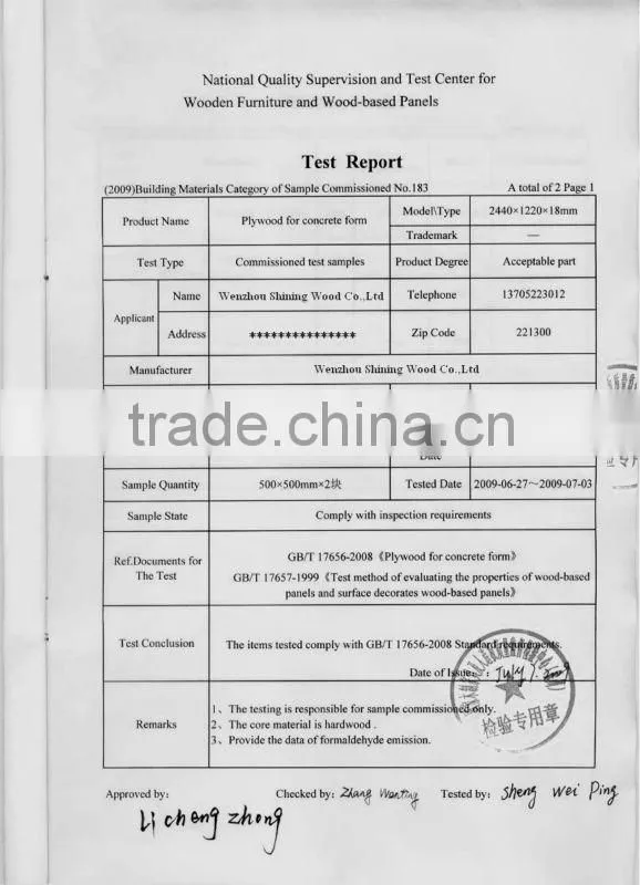 phenolic resin faced plywood