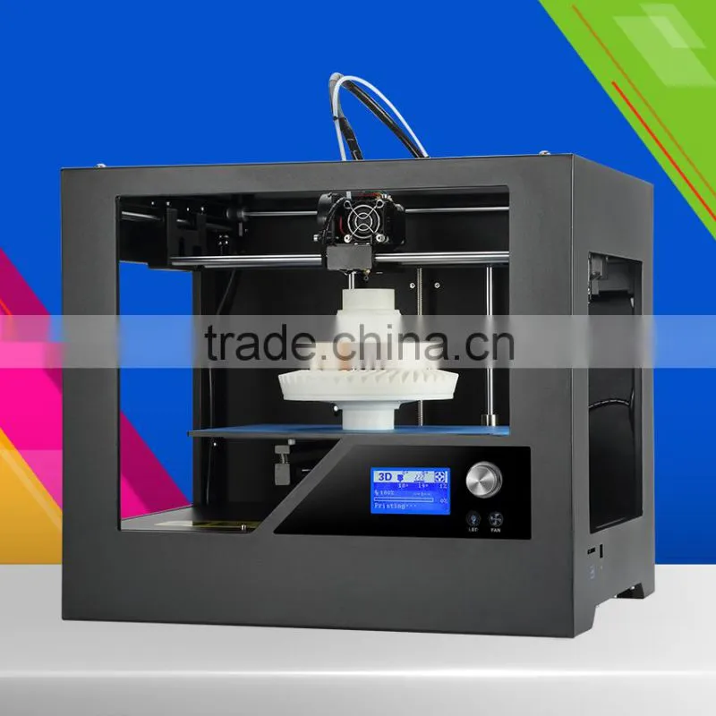 Best desktop Assembled 3D printer for professional user, ready to use with LCD ,0.1 mm solution, big size can be printed cura