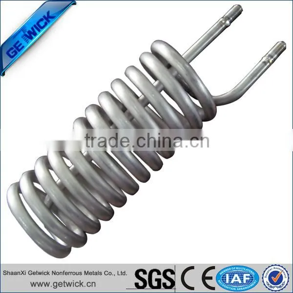 Titanium coil tube for heat exchanger