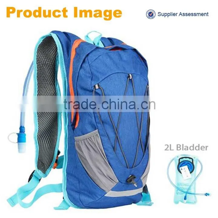China supplier funky portable hydration backpack with bladder, custom backpack