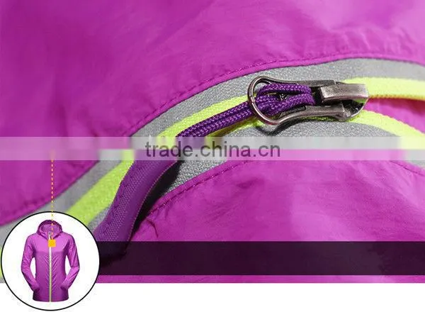 Womens waterproof hooded windbreaker
