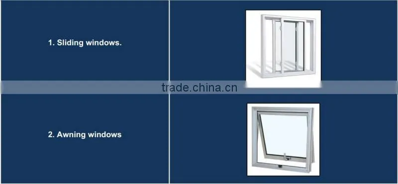 America profile PVC double hung window, vertical sliding window
