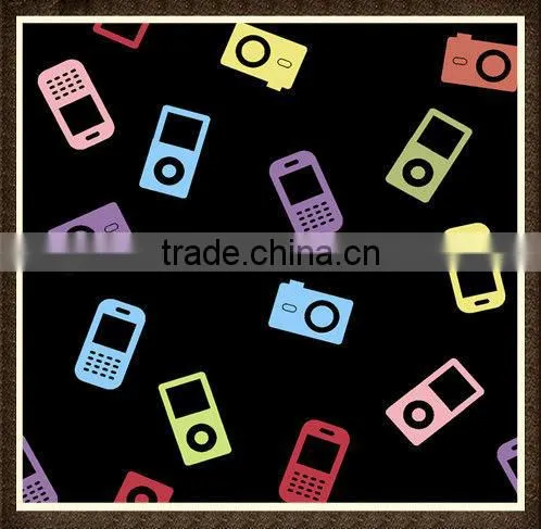 fashion design printed taffeta fabric