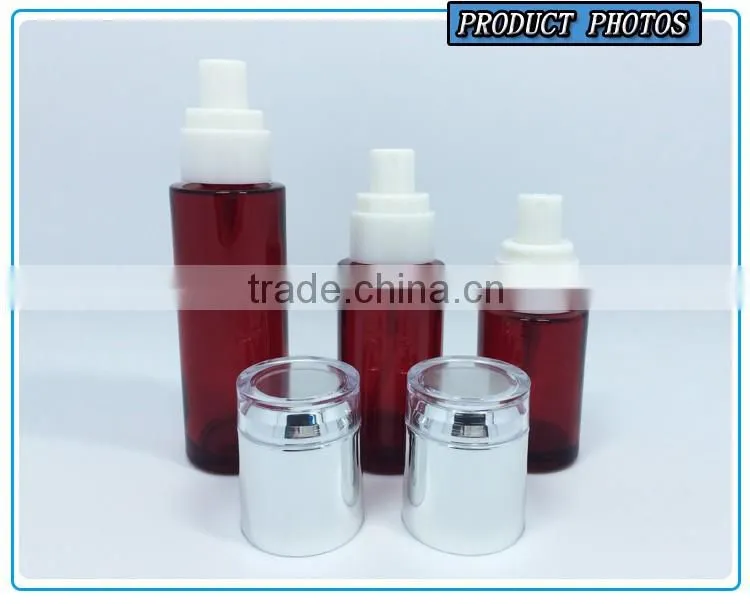 Cosmetics packaging glass pump lotion bottle and glass cosmetic jars