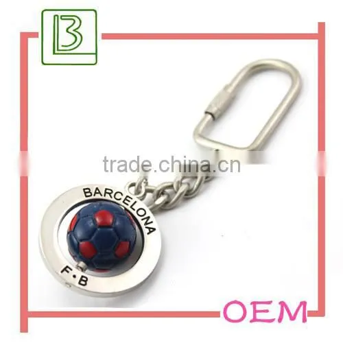 Custom Barcelona Souvenir Spin Key Shaped Keychain