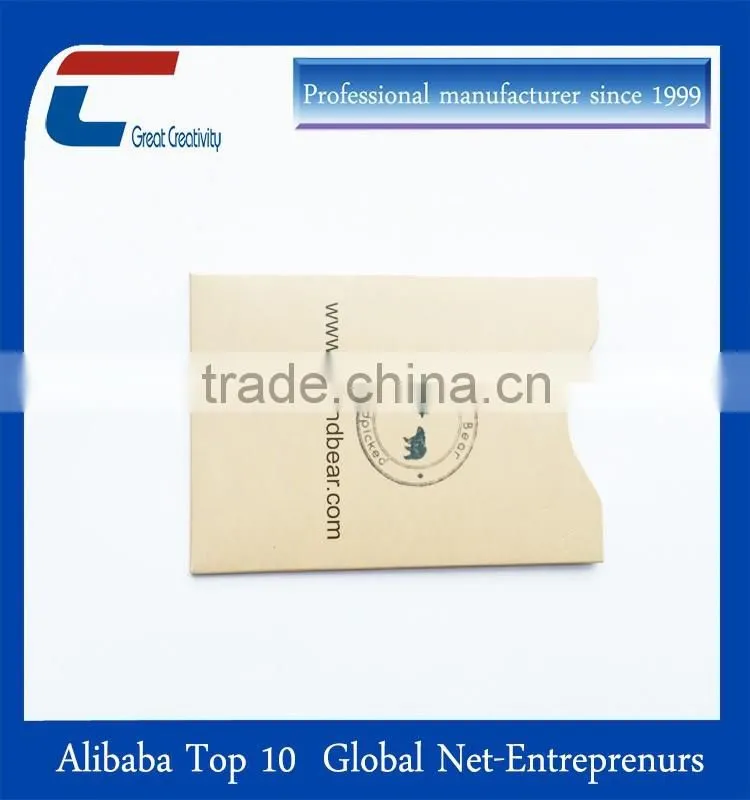 custom rfid blocking sleeve credit card imformation protector