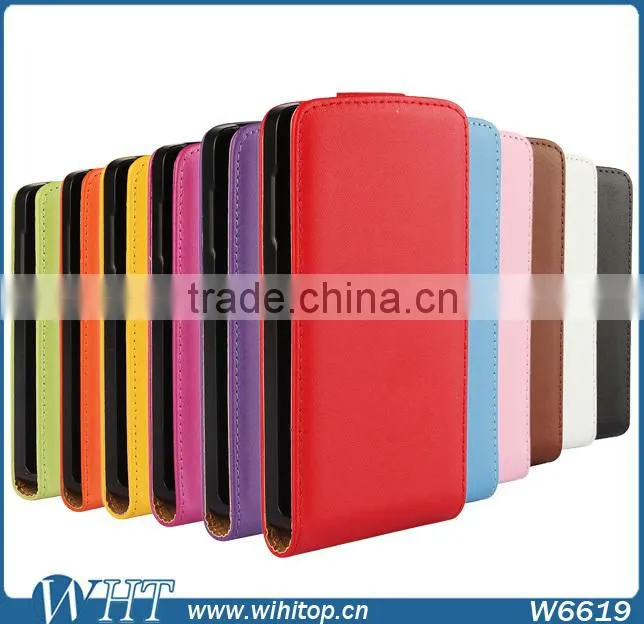2015 New Mobile Phone Case Vertical Style PC+PU Leather Flip Cover for LG F60