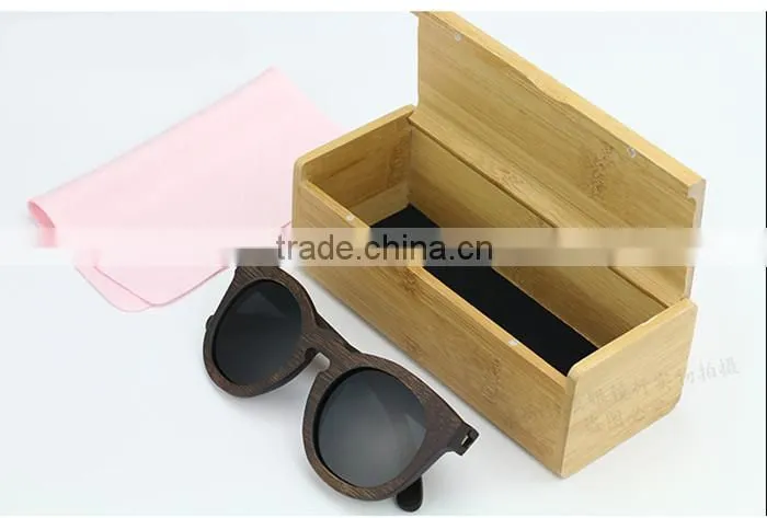 2016 classic LOW MOQ high-end UV400 mirror lens custom design bamboo wooden polarized sunglasses metal combination