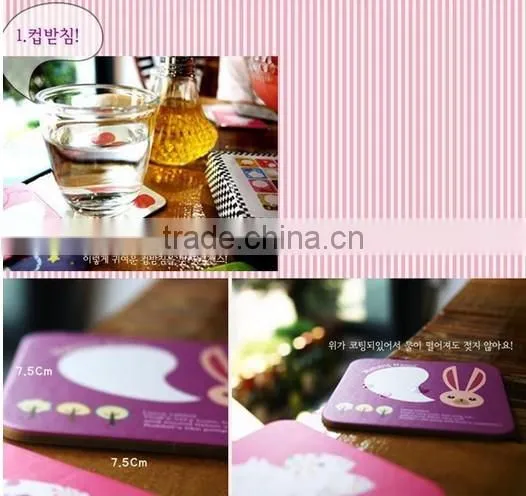 Enviromental paper coasters for one time use with logo printing