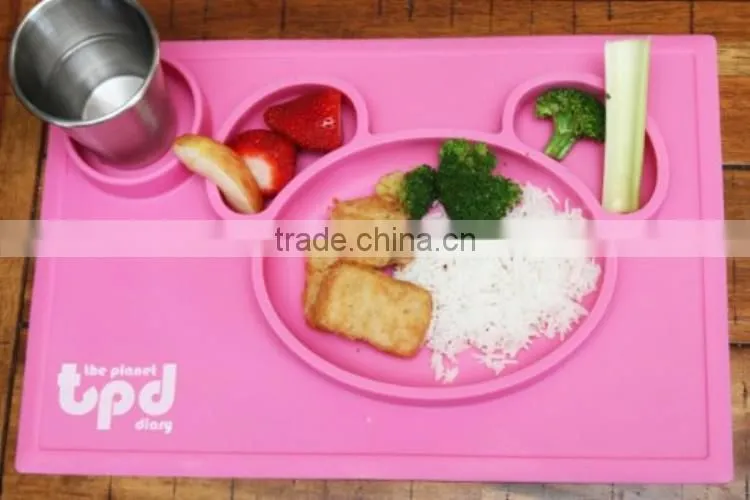 BPA Free Wholesale Non-slip Silicone Baby Hot Food Table Mat