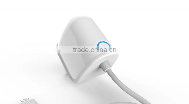 HLT micro usb smile face light led battery charger wall charger