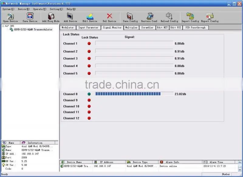 SC-4135 8*Tuner to 4*QAM Transmodulator MUX-Scrambler/8psk dvb-s2