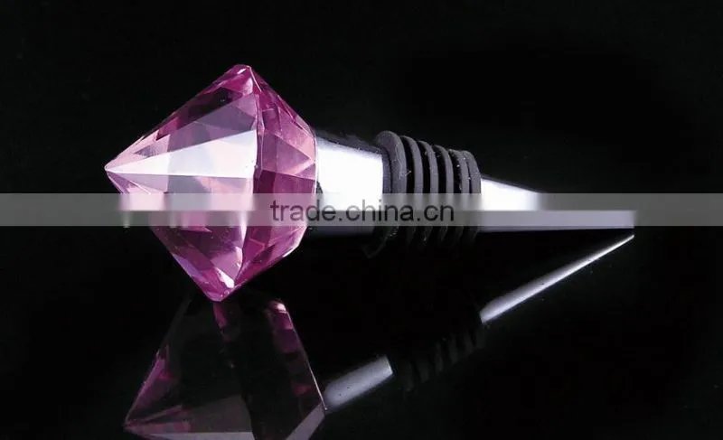 Bottle decorative transparent crystal ball wine stopper