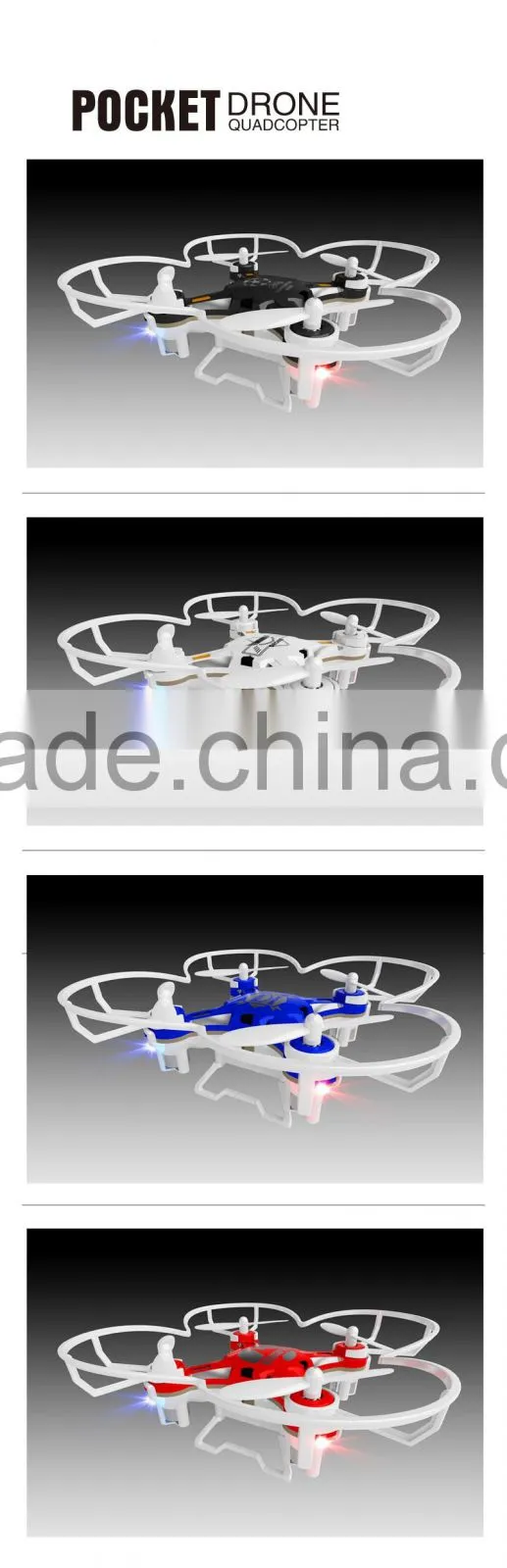 4 channel, 2.4Ghz Pocket and Mini RC drone with gyro sensor