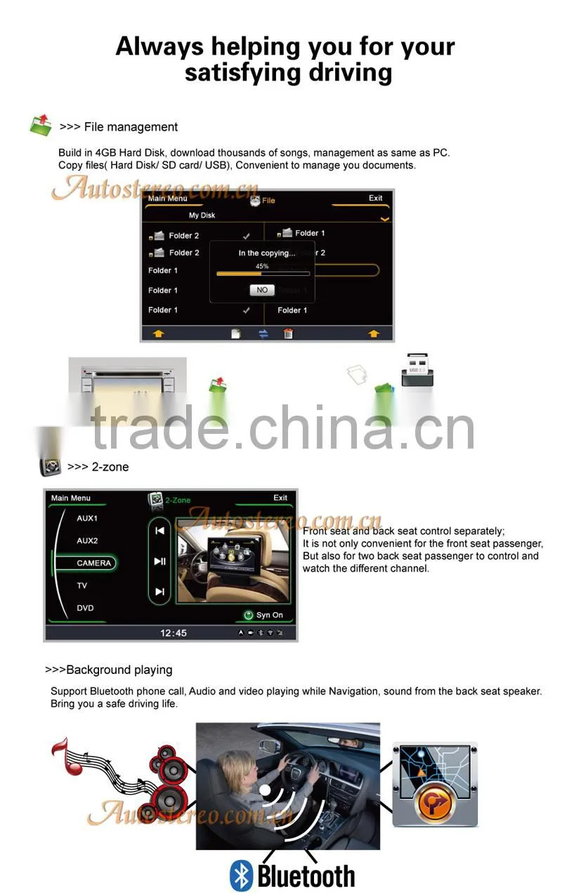 8 inch Car GPS navigation for Ford F150 car DVD Player car Stereo for ford