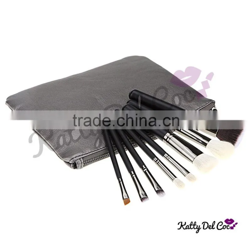 High quality professional cosmetics makeup brush set,rose gold handle with PU bag