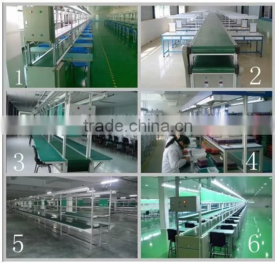 Aluminum Type led lights screw assembly conveyor line with independent worktable