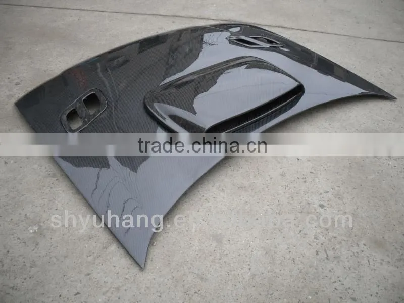 carbon fiber engine hood for For GC8 STI
