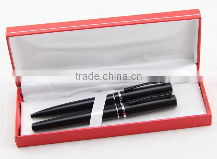 2014 new design black metal gift pen set