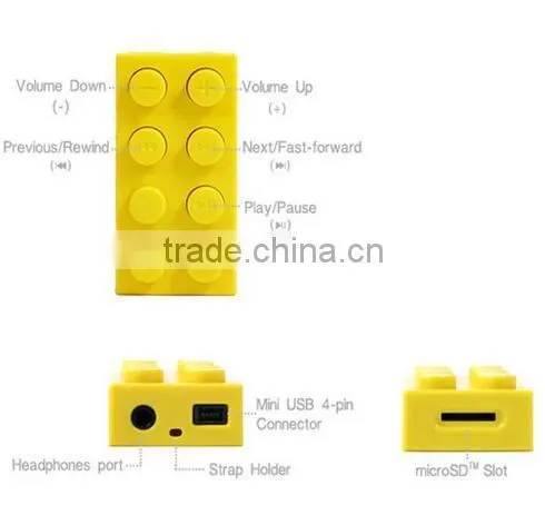 2014&2015 digital mp3 player support memory card block mp3 player
