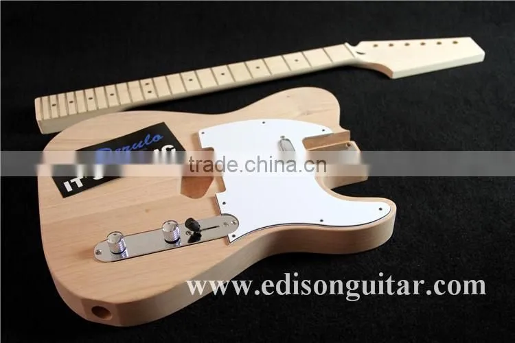DIY Unfinished Electric Guitar Kits Solid A Level Mahagany Body MX-001