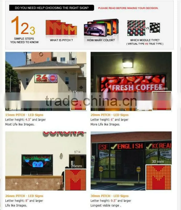 led message display sign / Outdoor GRY LED Display, Unit size 256(L)*25.6(H)*20(D)CM