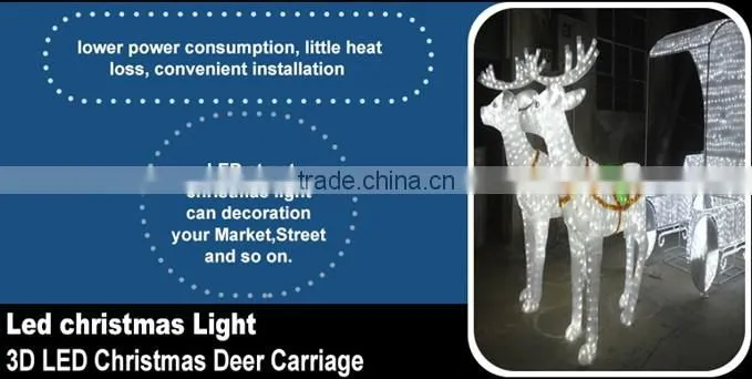 Large christmas light with santa and reindeer smart outdoor christmas reindeer lights