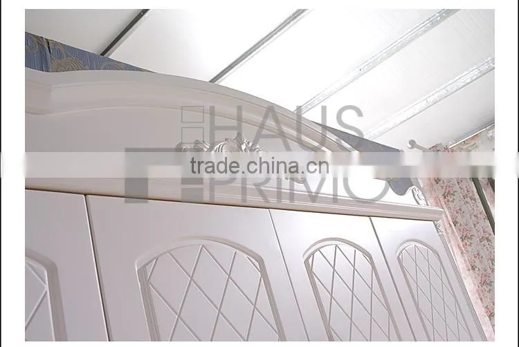 Hongjin E1 Grade White Painted Wood Korean Style Home Furniture Sets