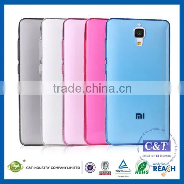 C&T Flexible rubber gel tpu ultra thin cute case for xiaomi mi4