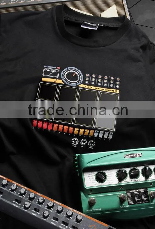 2016 Electronic drum T-Shirt/Electric Piano shirts/Playable music el t-shirts